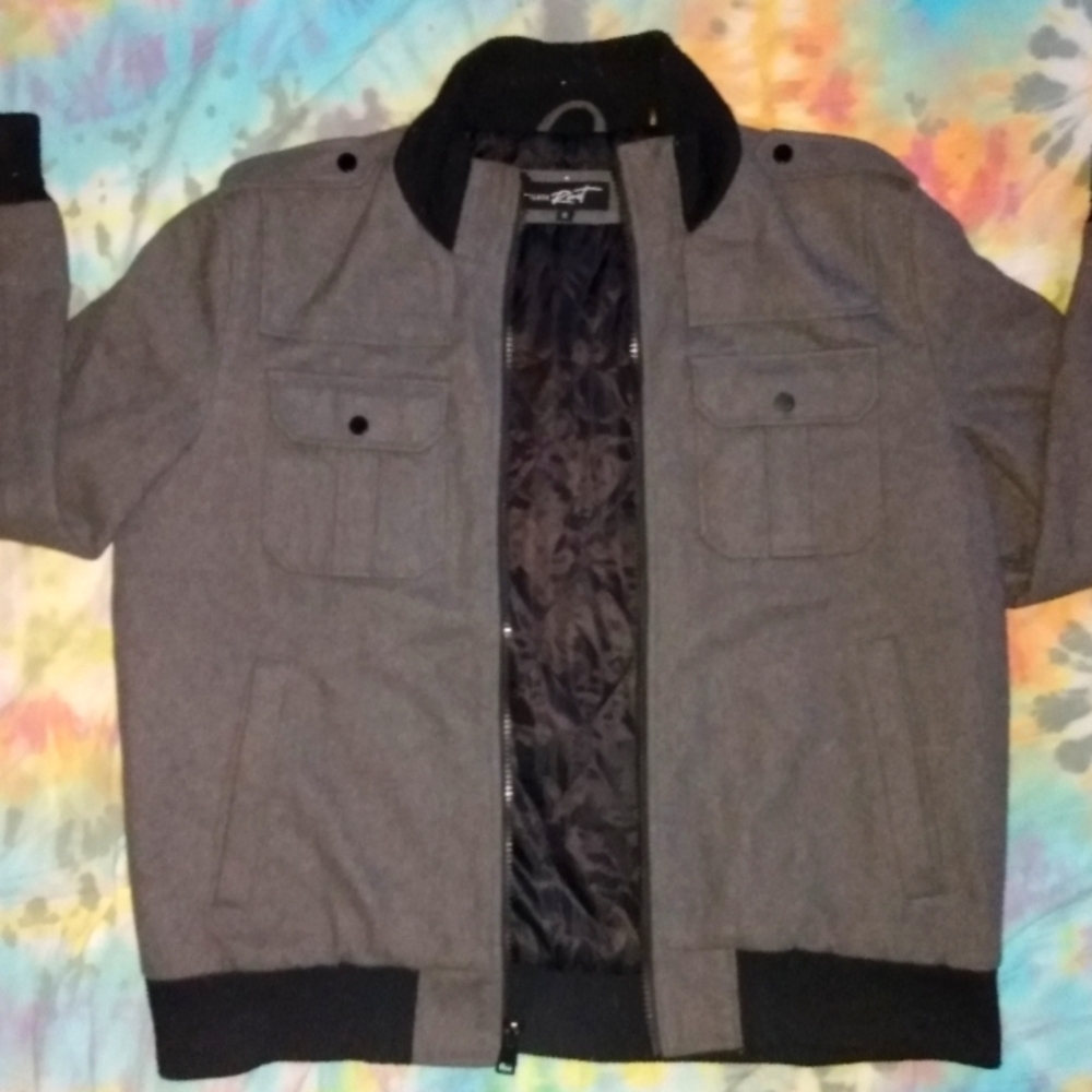 BLACK RIVET Military Style Bomber XL